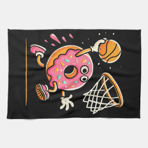 Linge De Cuisine Drôle Donut Dunking Basketball Food Champ Sports D