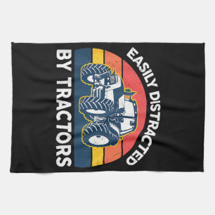 Linge De Cuisine Drôle Facilement Distrait Par Tracteurs-Chemises F