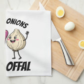 Linge De Cuisine Drôle Foie + Oignons Comment Abats Blagues Aliment (Quart Plié)