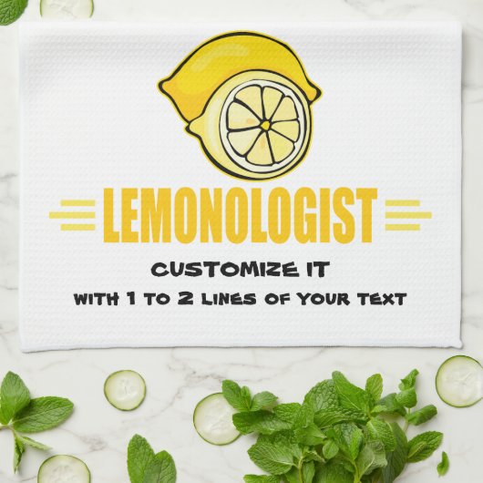 Linge De Cuisine Drôle, j'aime les citrons (Plié)