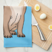 Linge De Cuisine Drôle joyeux dessin animé de chien de carlin (Quart Plié)