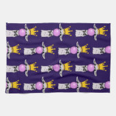 Linge De Cuisine Drôle Llama souffle un Motif de bulle rose (Horizontal)