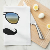 Linge De Cuisine Drôle Lunettes de soleil Retro avec Moustache (Quart Plié)