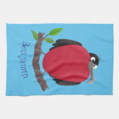 Linge De Cuisine Drôle magnifique dessin animé de frégate (Horizontal)