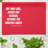 Linge De Cuisine Drôle Mal entendu Danser Queen Chanson Paroles Thé (Plié)