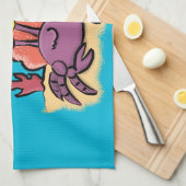 Linge De Cuisine Drôle mignon caricature pourpre crabe ermite (Quart Plié)