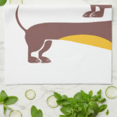Linge De Cuisine Drôle mignon dachshund pour parent chien long (Plié)