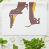 Linge De Cuisine Drôle mignon dachshund pour parent chien long (Plié)
