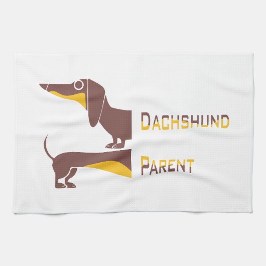 Linge De Cuisine Drôle mignon dachshund pour parent chien long (Horizontal)