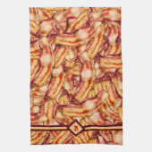 Linge De Cuisine Drôle Monogram Bacon Gag Cadeau  (Vertical)