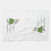 Linge De Cuisine Drôle Noël mignon Souris Arbre Cartoon (Horizontal)