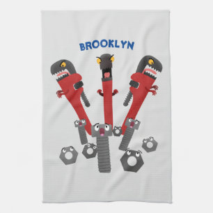 Linge De Cuisine Drôle outil monstre de clé humour dessin animé