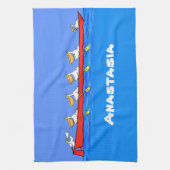 Linge De Cuisine Drôle pélicans rameurs dessin animé (Vertical)