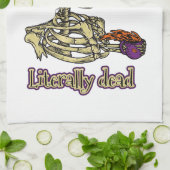 Linge De Cuisine Drôle Skeleton Boire Je suis littéralement Dead Co (Plié)