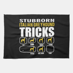 Linge De Cuisine drôle têtu italien greyhound tricks