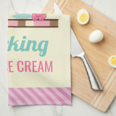 Linge De Cuisine Drôle Travailler Jusqu'À La Crème De Glace (Quart Plié)