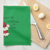 Linge De Cuisine Drôle Vacances Mignonne Mouton de Noël Carton (Quart Plié)