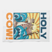 Linge De Cuisine Drôle vache Sainte vache! Caricature d'animal de j (Horizontal)