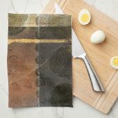 Linge De Cuisine Droplets verts circulaires (Quart Plié)