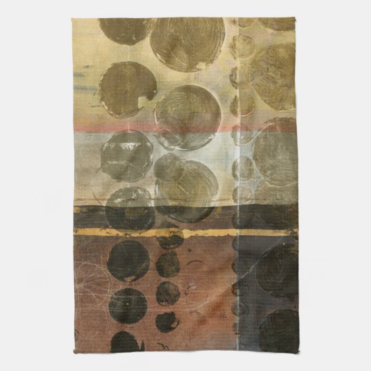 Linge De Cuisine Droplets verts circulaires (Vertical)