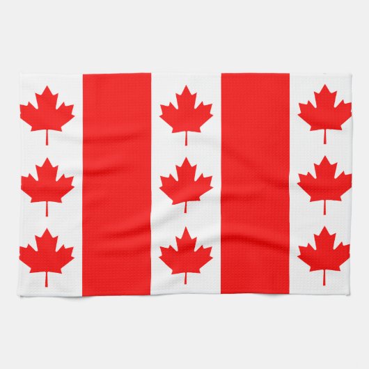 Linge De Cuisine Du Canada de drapeau Canadien oh Canada fièrement (Horizontal)