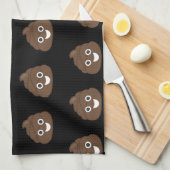 Linge De Cuisine Dunette Brown idiote folle Emoji (Quart Plié)