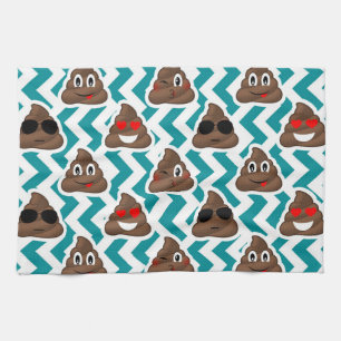 Linge De Cuisine Dunette folle Emojis Teal modelé