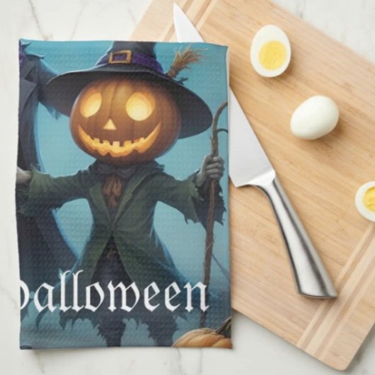 Linge De Cuisine Duo de citrouilles Halloween effrayant