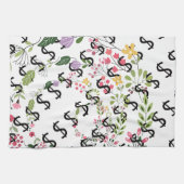 Linge De Cuisine Duo Tone Dollar $ign Fleurs Blanches (Horizontal)