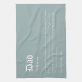 Linge De Cuisine Dusky Blue Papa Dictionnaire Définition Cadeau Per (Vertical)