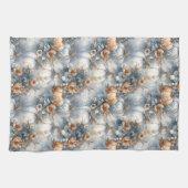 Linge De Cuisine Dusty Blue et Rustic Orange Conception Citrouille  (Horizontal)