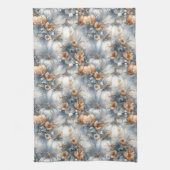 Linge De Cuisine Dusty Blue et Rustic Orange Conception Citrouille  (Vertical)