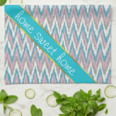 Linge De Cuisine Dusty rose et bleu iKat (Plié)