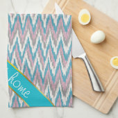 Linge De Cuisine Dusty rose et bleu iKat (Quart Plié)