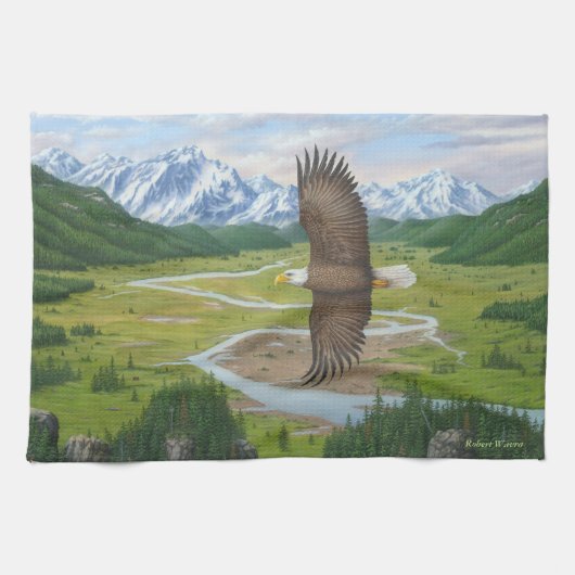 Linge De Cuisine Eagle chauve (Horizontal)
