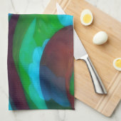 Linge De Cuisine Earth in Motion Abstract Art Kitchen Towel (Quart Plié)