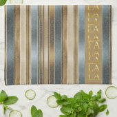 Linge De Cuisine Earth Tones Christmas Fa La La Motif#27 ID1009 (Plié)