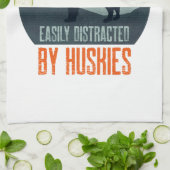 Linge De Cuisine Easily Distracted By Huskies Dog Walking (Plié)