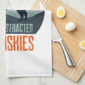 Linge De Cuisine Easily Distracted By Huskies Dog Walking (Quart Plié)