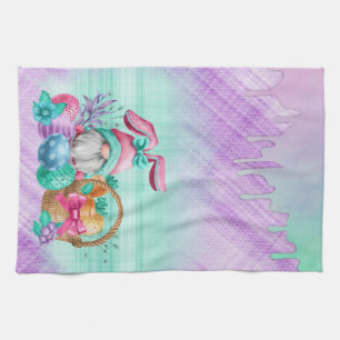 Linge De Cuisine Easter Bunny Gnome With Basket Eggs