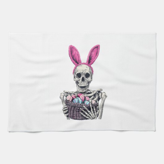 Linge De Cuisine Easter Skull � Funny Bunny Skeleton (Horizontal)