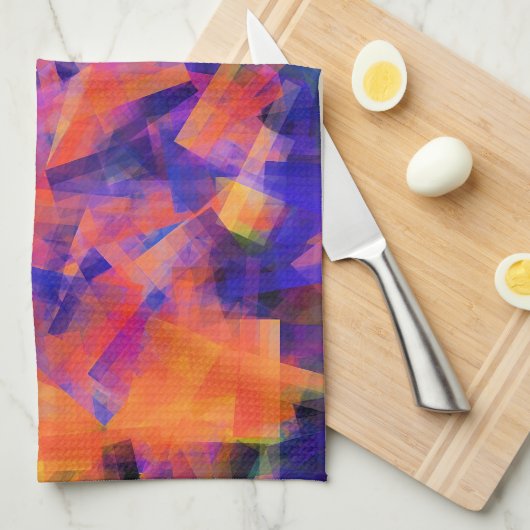 LINGE DE CUISINE EAU ABSTRAITE (Quart Plié)