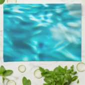 Linge De Cuisine Eau Abstraite Blue Green Turquoise Aqua Sea (Plié)