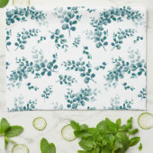 Linge De Cuisine Eau-couleur eucalyptus verdure (Plié)