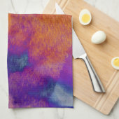 Linge De Cuisine Eau couleur rouge jaune bleu violet art graphique (Quart Plié)