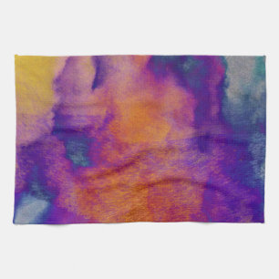 Linge De Cuisine Eau couleur rouge jaune bleu violet art graphique