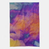 Linge De Cuisine Eau couleur rouge jaune bleu violet art graphique (Vertical)