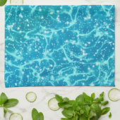 Linge De Cuisine Eau de mer bleue avec étincelles (Plié)