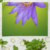 Linge De Cuisine Eau Lily Étang Aquatique Purple Fleurit (Plié)