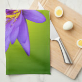 Linge De Cuisine Eau Lily Étang Aquatique Purple Fleurit (Quart Plié)